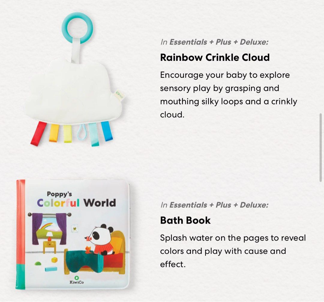 [4-5mths] Kiwico Let’s Discover Kit Rental (Category: Infant Playtime) located in Singapore. Submitted by g.loveanascence (Listing ID 1374452553, Image 3). Description: Let your baby play, learn, and grow—no need to buy, just rent the kit at a fraction of the cost — perfect for curious babies who grow way too fast! 🍼💨 📦 Upfront Rental Rates $40- 1 month $70 - 2 months $90 - 3 months 🚗 Collection & Delivery -Self-collection: Hougang area -Need