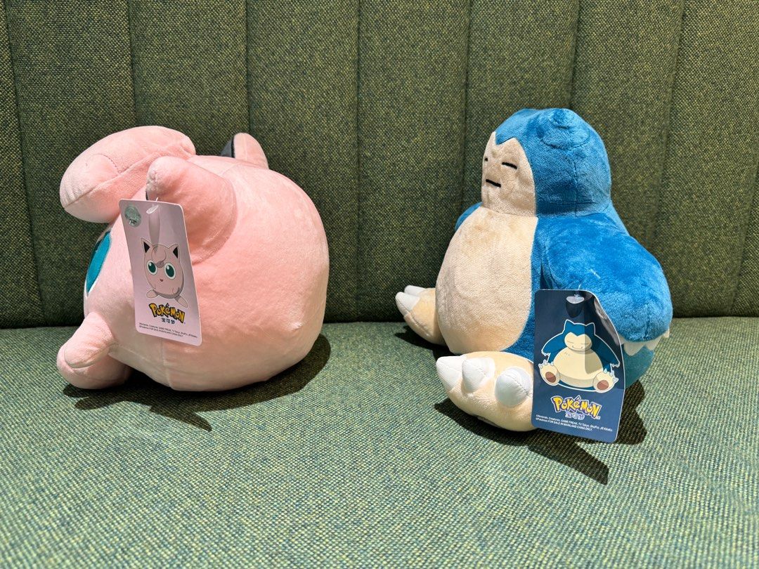 [Last 2 pieces left] Brand new FUNCLAW Pokemon Snorlex Jigglypuff Plush | Kids Children Toys | Chou Chou for Baby Toddler | Pillow | Bolster | Gift | Souvenirs | Stuff toys | Cute adorable Plushies | GUND Similar | Display | Collectible (Category: Toys & Games) located in Singapore. Submitted by clawplushland (Listing ID 1374347749, Image 2). Description: - Brand new and well kept after caught from funclaw. - Do DM to check on availability. - Sel
