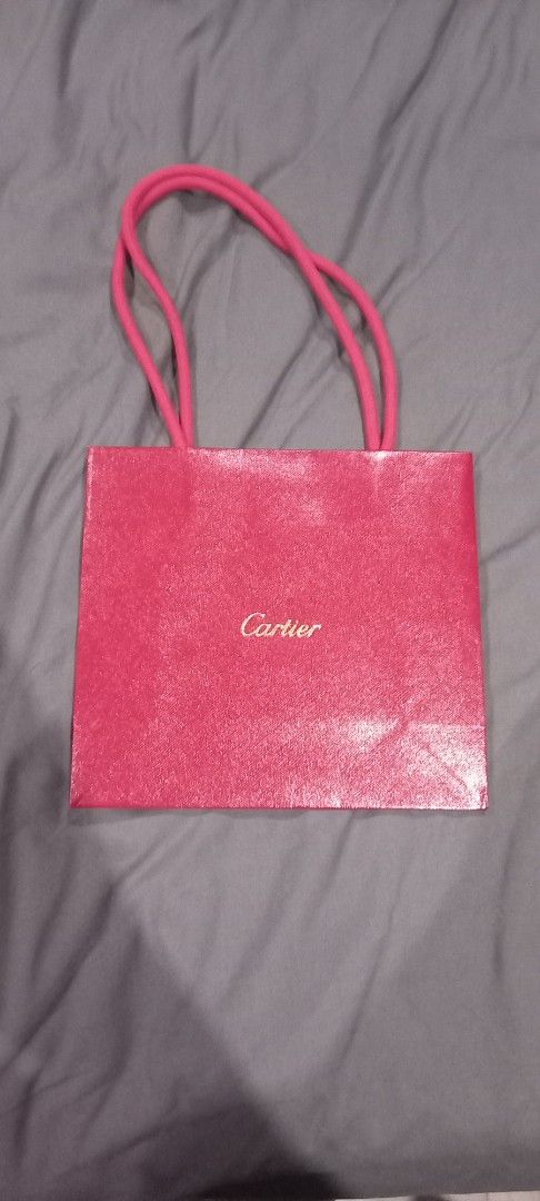Cartier Small Paper Bag (Category: Accessory Holder, Box & Organizers) located in Pasay City. Submitted by 22spc (Listing ID 1374500921, Image 1). Description: brand new authentic. can fit ring and strap with small pouch or no box.