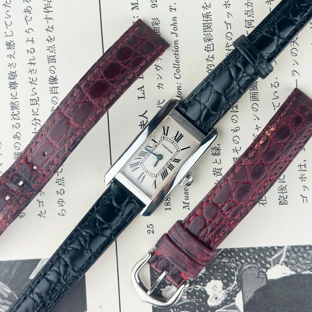 Cartier Tank Americaine 18K Gold, Luxury, Watches on Carousell