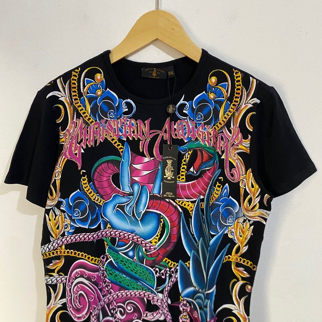 mens tshirt tee shirt christian audigier