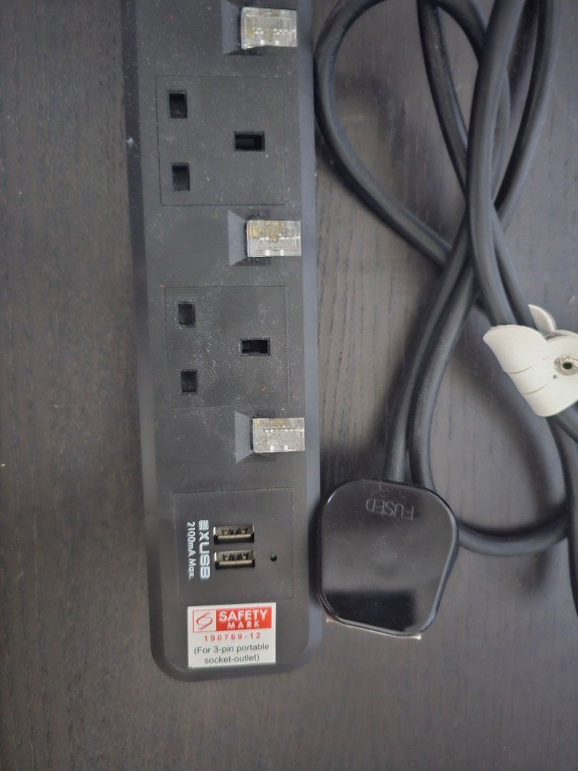 Extension Socket (Category: Electrical, Adaptors & Sockets) located in Singapore. Submitted by breadandcheese (Listing ID 1374437094, Image 2). Description: Bought for an outdoor event. Used once. Now, no longer necessary..