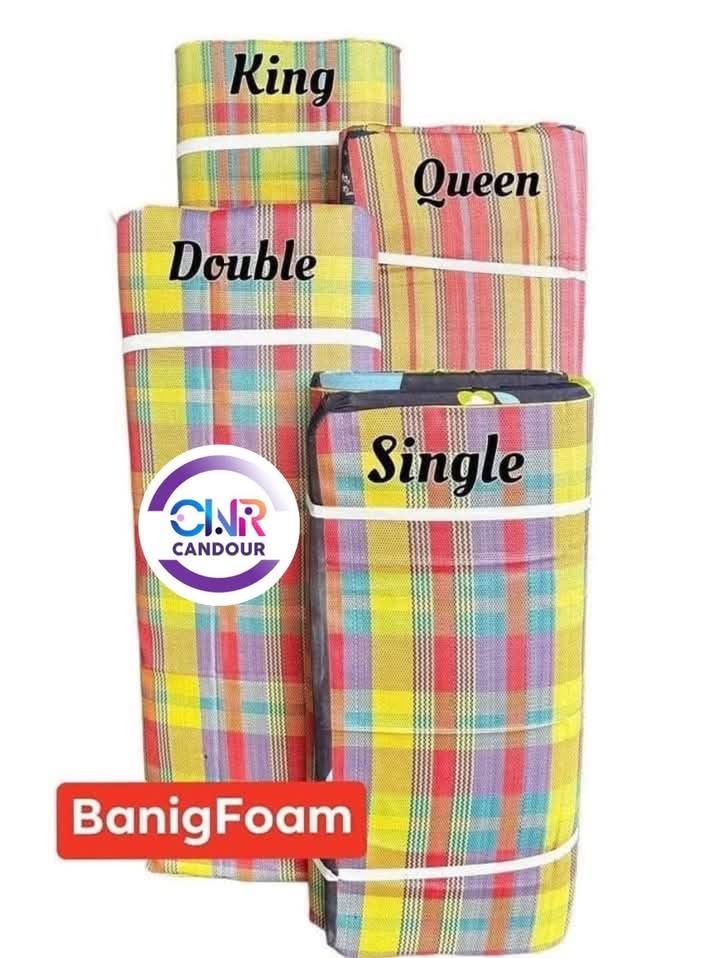 Foam banig (Category: Bed Frames & Mattresses) located in Manila. Submitted by saguittarian06 (Listing ID 1374468597, Image 1). Description: Foam banig Single 500 Double 550 Queen 680 King 730.