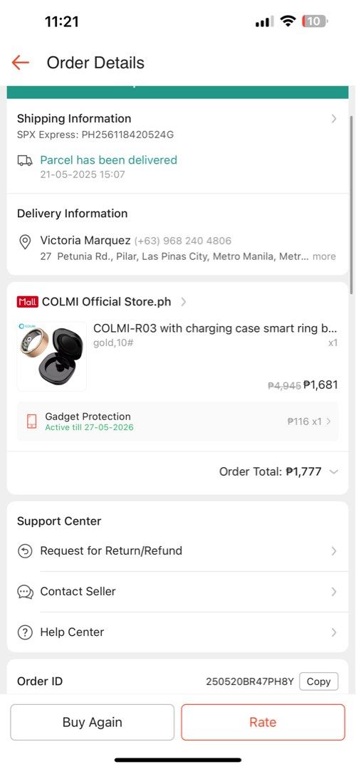 Gold Colmi Fitness Ring (Category: Wearables & Smart Watches) located in Las Pinas. Submitted by cestlavicky (Listing ID 1374334095, Image 3). Description: RFS: Size too big Complete with box Colmi Fitness Ring bought only a few weeks ago, super cool! Great for overweight people since the ring is a little thick. Tracks sleep, heart rate, steps, and stress. Really liked this so much I repurchased a smaller ring.