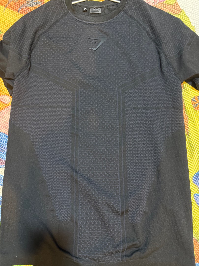 T-shirt Gymshark Onyx V3 Taille XL - Modèle Limité Noir, Occasion Très Bon état, Pour Le Sport Et La Muscu