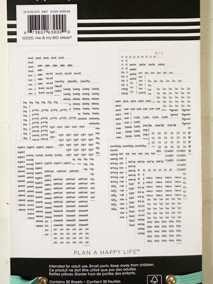 happy planner mambi planner stickers handwritten plans (Category: Stationery & School Supplies) located in Antipolo. Submitted by crafts.etcetera (Listing ID 1374345926, Image 3). Description: new, unused but stored for some time cover had storage marks.