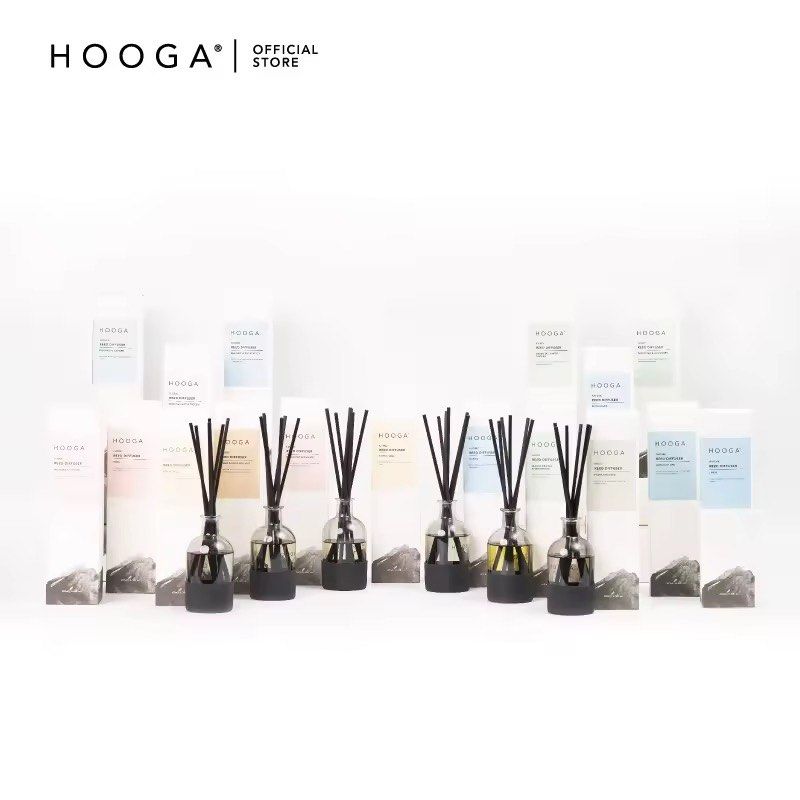 HOOGA Black Diffuser (Category: Home Fragrance) located in Kajang. Submitted by missjn (Listing ID 1374480762, Image 3). Description: 1. Orange Gardenia 2. Sweet ginger & tea Ori price RM 64.90, sell at RM 59.