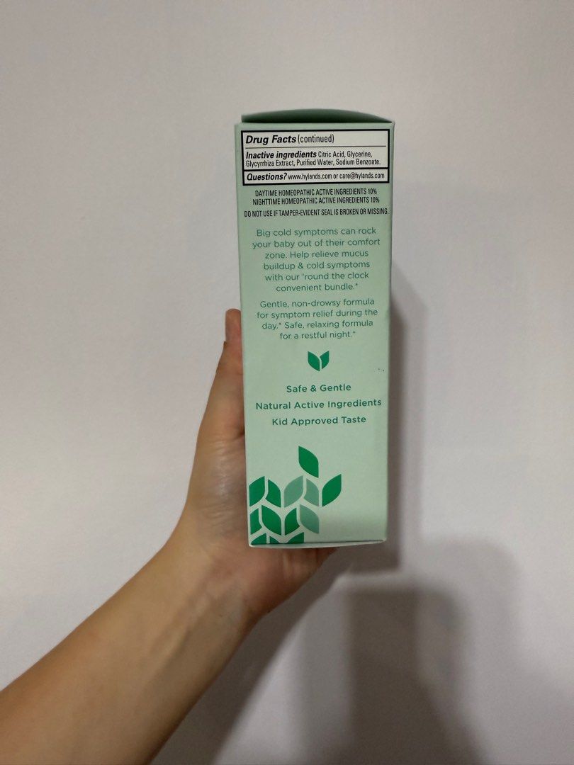 Hyland’s Baby Mucus Cold Relief Combo 6+ (Category: Weaning & Toddler Feeding) located in Singapore. Submitted by vny907 (Listing ID 1374417708, Image 3). Description: Bough wrongly. Brand new, ordered on iherb on June 2025. Expiry date Oct 2026.