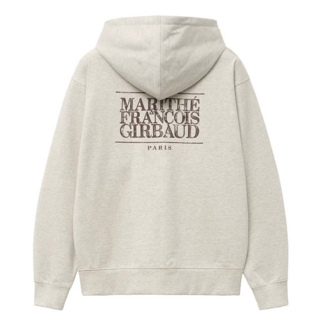 Marithe Francois Girbaud Oatmeal Zip up hoodie jacket, Women's