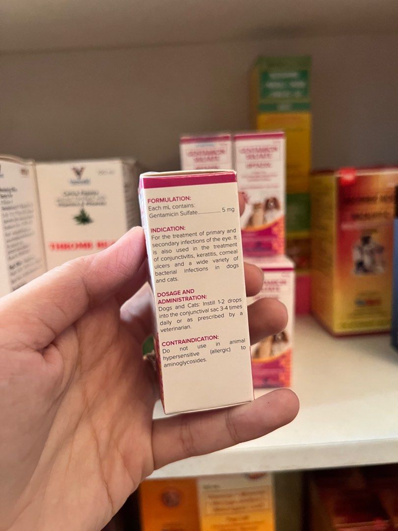 Optazol Genta-micin Eye Drops for Pets (Category: Health & Grooming) located in Rizal. Submitted by ceam0417 (Listing ID 1374453625, Image 3). Description: For your pet’s health needs. https://linktr.ee/clmpets.