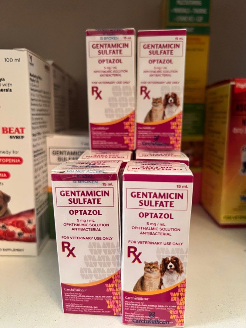 Optazol Genta-micin Eye Drops for Pets (Category: Health & Grooming) located in Rizal. Submitted by ceam0417 (Listing ID 1374453625, Image 1). Description: For your pet’s health needs. https://linktr.ee/clmpets.