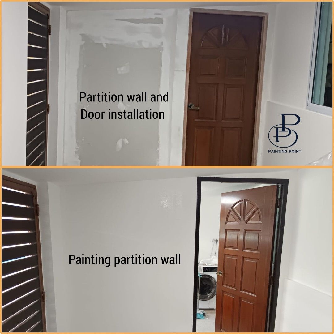 Partition wall / Room Partition / Door installation / TV Mount wall  /  Pipe box up / Plaster work / Wall plastering  / Ceiling Plastering / Arch Making.62863075828483112
