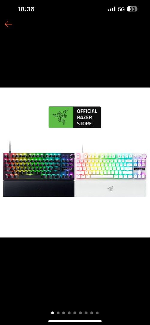 Razer huntmen V3 Pro (Category: Computer Keyboard) located in Singapore. Submitted by itismystore (Listing ID 1374428624, Image 1). Description: Come with box still have warranty Bought on march 14 2025 .