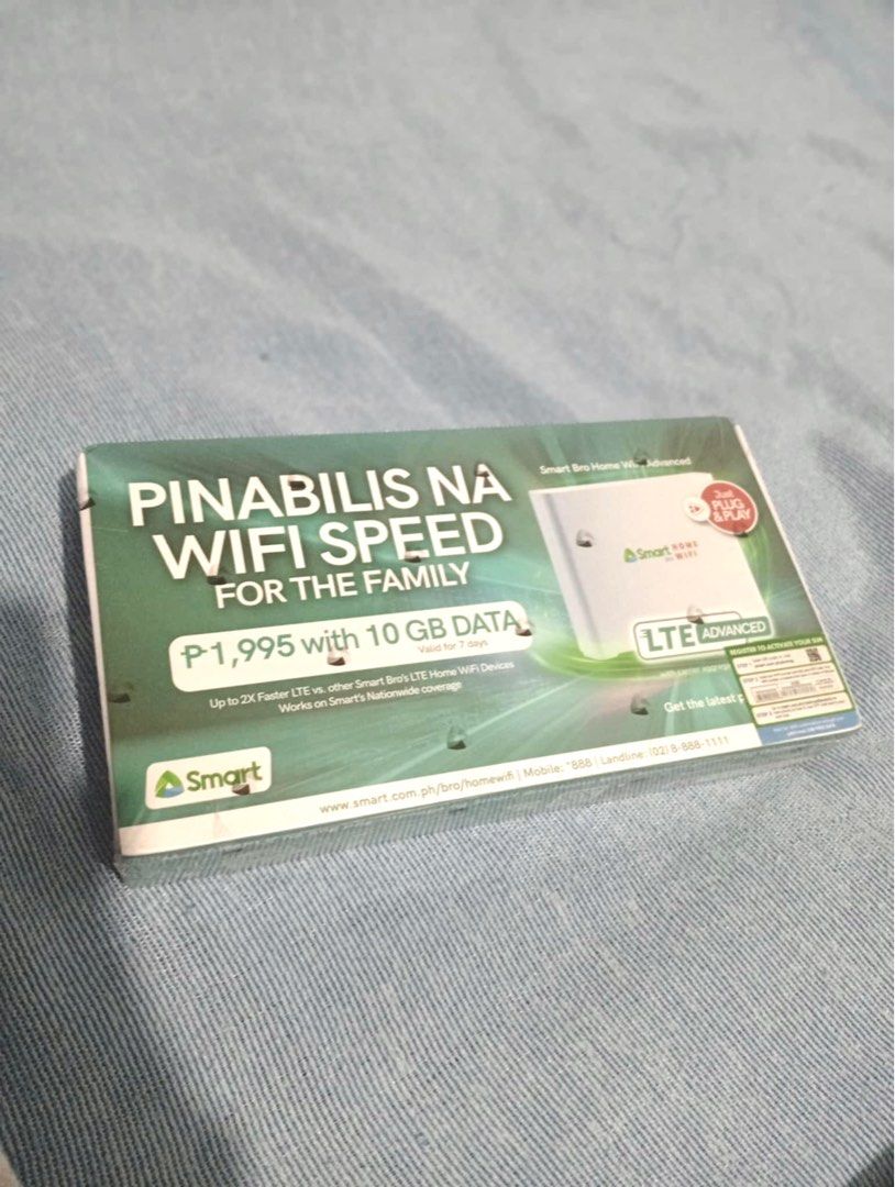 Smart Bro Home Wifi Advanced LTE CPE FX-ID5L (Category: Other Mobile & Gadget Accessories) located in Quezon City. Submitted by heily0809 (Listing ID 1374419202, Image 1). Description: Brand: Smart RFS: Not being used in household Things included: - All inclusions in the box (Unopened).