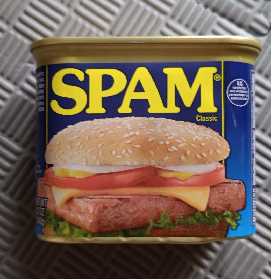 SPAM Classic Canned Meat (Category: Packaged & Instant Food) located in Bulacan. Submitted by jasonofalltrades_ (Listing ID 1374413080, Image 1). Description: SPAM Classic Canned Meat, Cooked Pork & Ham, 7g Protein Per Serving, 0g Trans Fat, Low Carb, Keto-Friendly, Gluten Free, Easy Open Can, Perfect for Sandwiches & Breakfast.