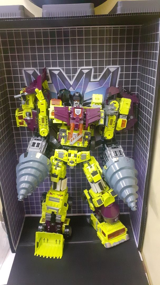 transformers Devastator NBK (Category: Action & Battle Toys) located in Quezon City. Submitted by snakeeyes1873820201 (Listing ID 1374421292, Image 1). Description: FS: NBK Transformers devastator DIY LEG upgarde unpainted, diy drills issue : one broke finger missing. 2 tip rocket like on chest plate starscream not included.