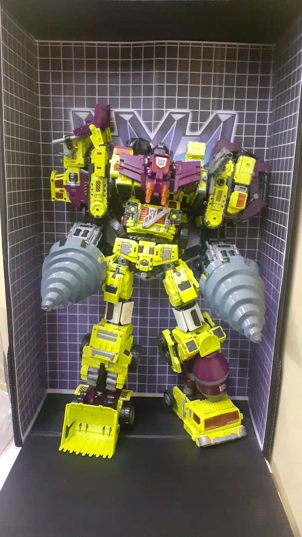 transformers Devastator NBK (Category: Action & Battle Toys) located in Quezon City. Submitted by snakeeyes1873820201 (Listing ID 1374421292, Image 3). Description: FS: NBK Transformers devastator DIY LEG upgarde unpainted, diy drills issue : one broke finger missing. 2 tip rocket like on chest plate starscream not included.