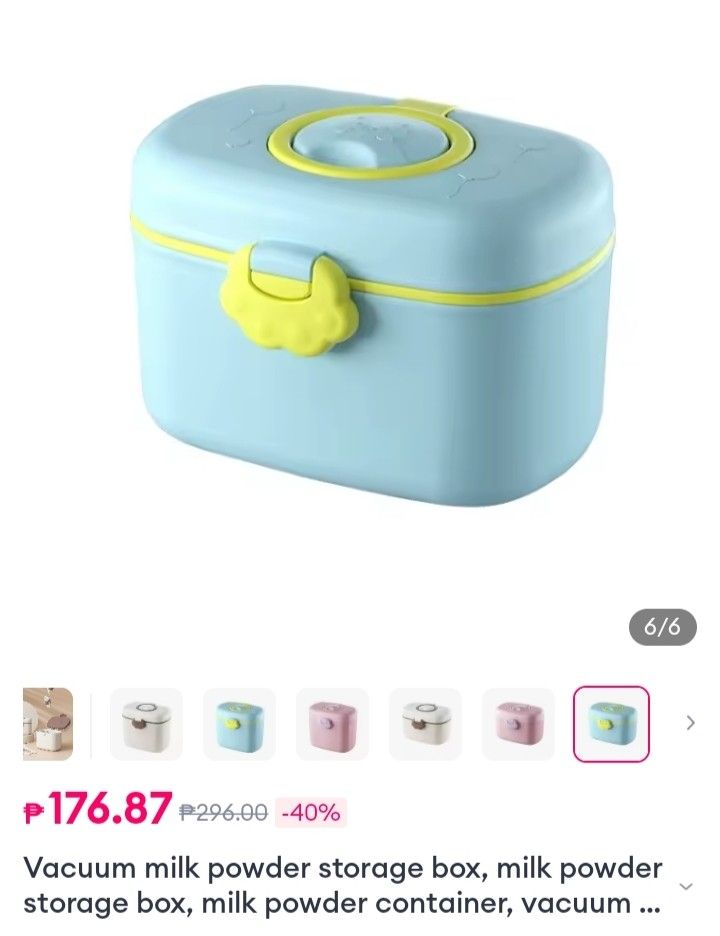 Vacuum Milk powder storage container (Category: Breastfeeding & Bottle Feeding) located in Manila. Submitted by alayassulittipidfinds (Listing ID 1374355777, Image 2). Description: .