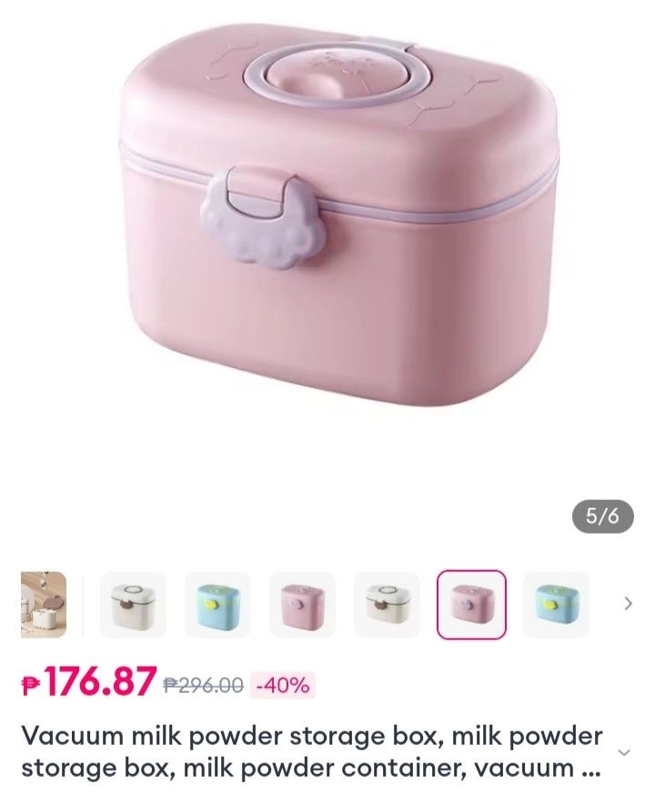 Vacuum Milk powder storage container (Category: Breastfeeding & Bottle Feeding) located in Manila. Submitted by alayassulittipidfinds (Listing ID 1374355777, Image 3). Description: .