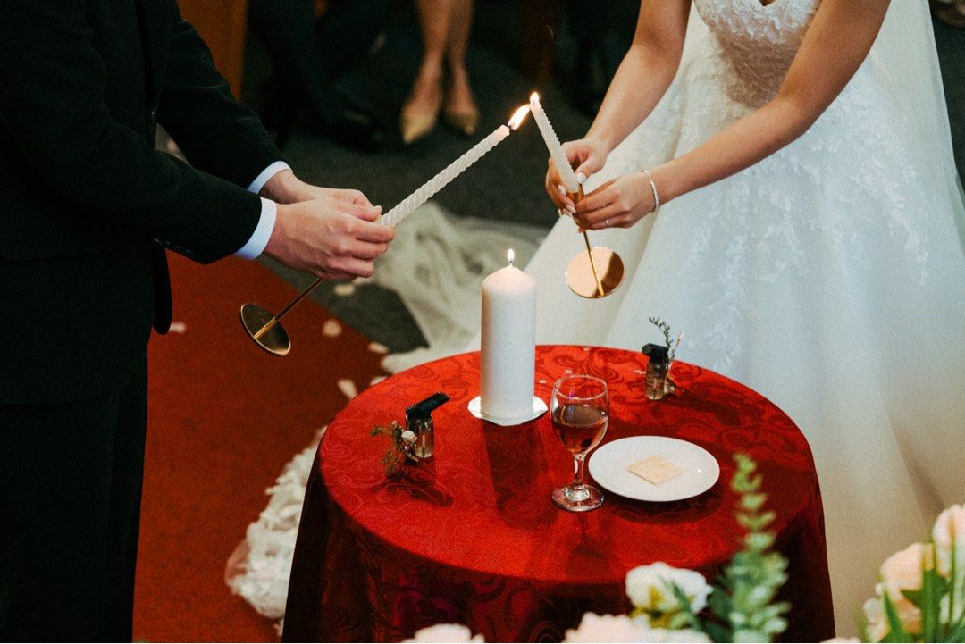 Wedding tall candle set