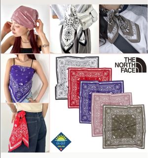 Super bargain❣️🇰🇷 The North Face Paisley Multi-purpose Square Scarf Headscarf Scarf Handbag Decoration Hiking Travel Sports For Men and Women  Authentic💢63012006733953110