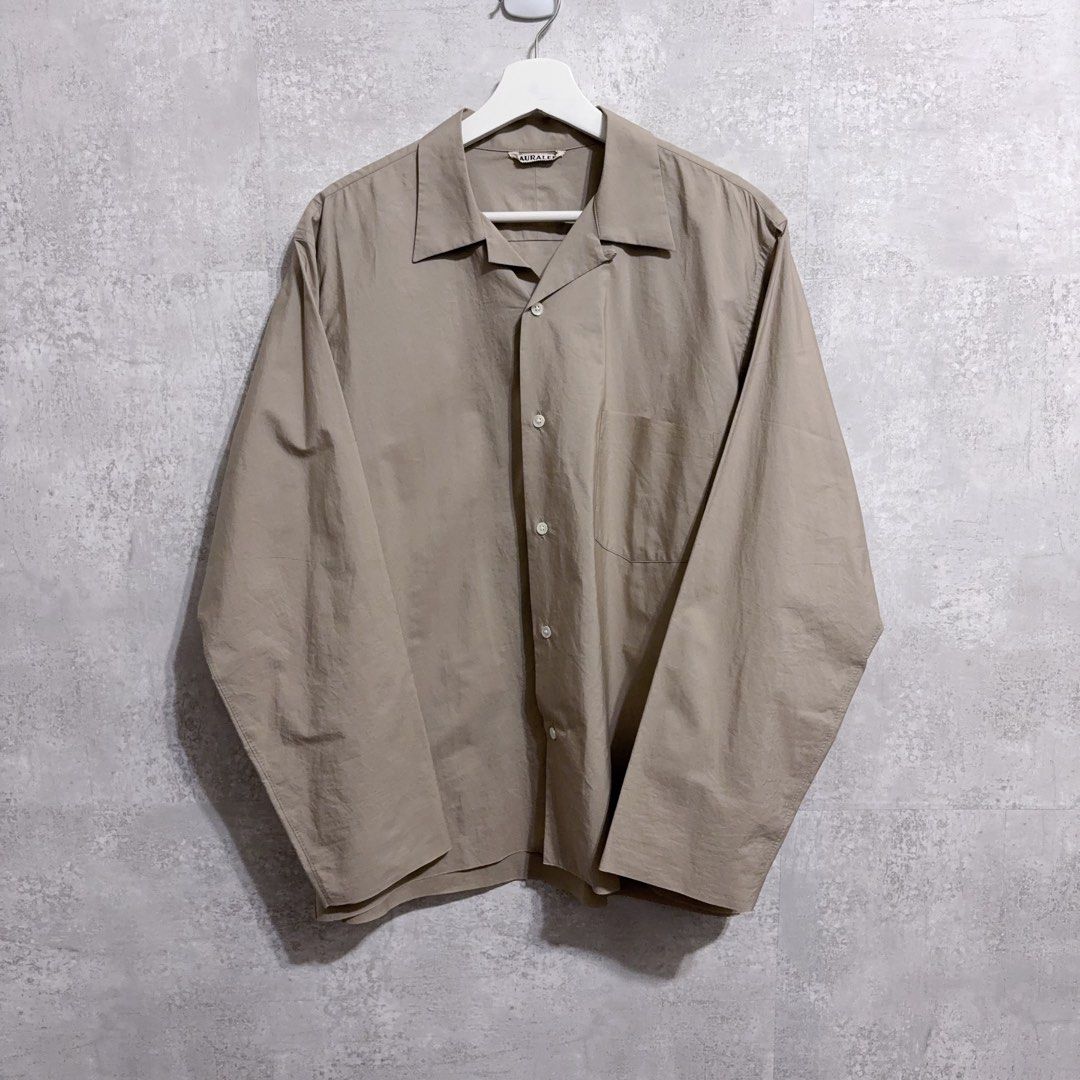 トップス AURALEE 18SS WEATHER CLOTH H/S SHIRTS AURALEE 18SS WEATHER CLOTH H/S SHIRTS