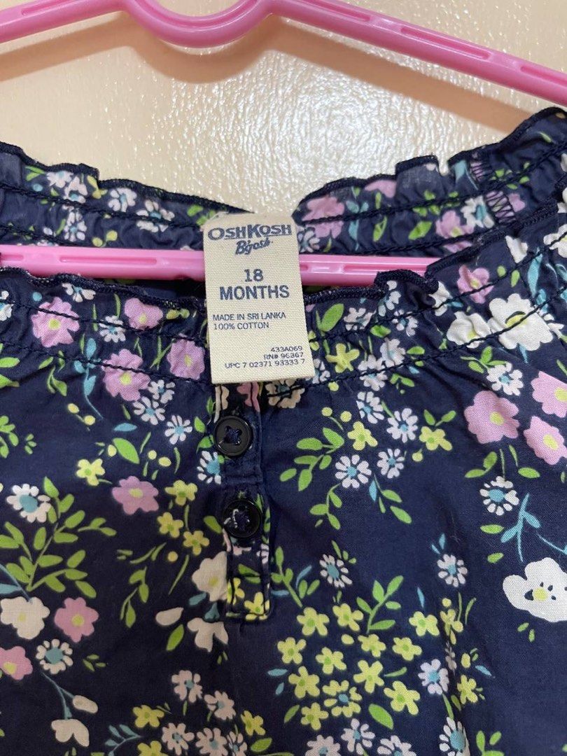 Authentic Osh Kosh blouse (Category: Babies & Kids Fashion) located in Quezon City. Submitted by charminspired (Listing ID 1374567809, Image 2). Description: Brandnew washed 18m.