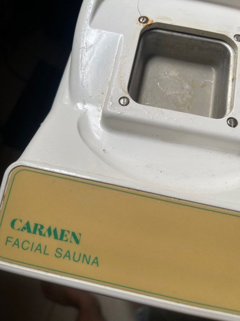 Carmen Facial Sauna (Category: Face Care) located in Malabon City. Submitted by mph_thrift (Listing ID 1374549225, Image 1). Description: Made in England 220v.