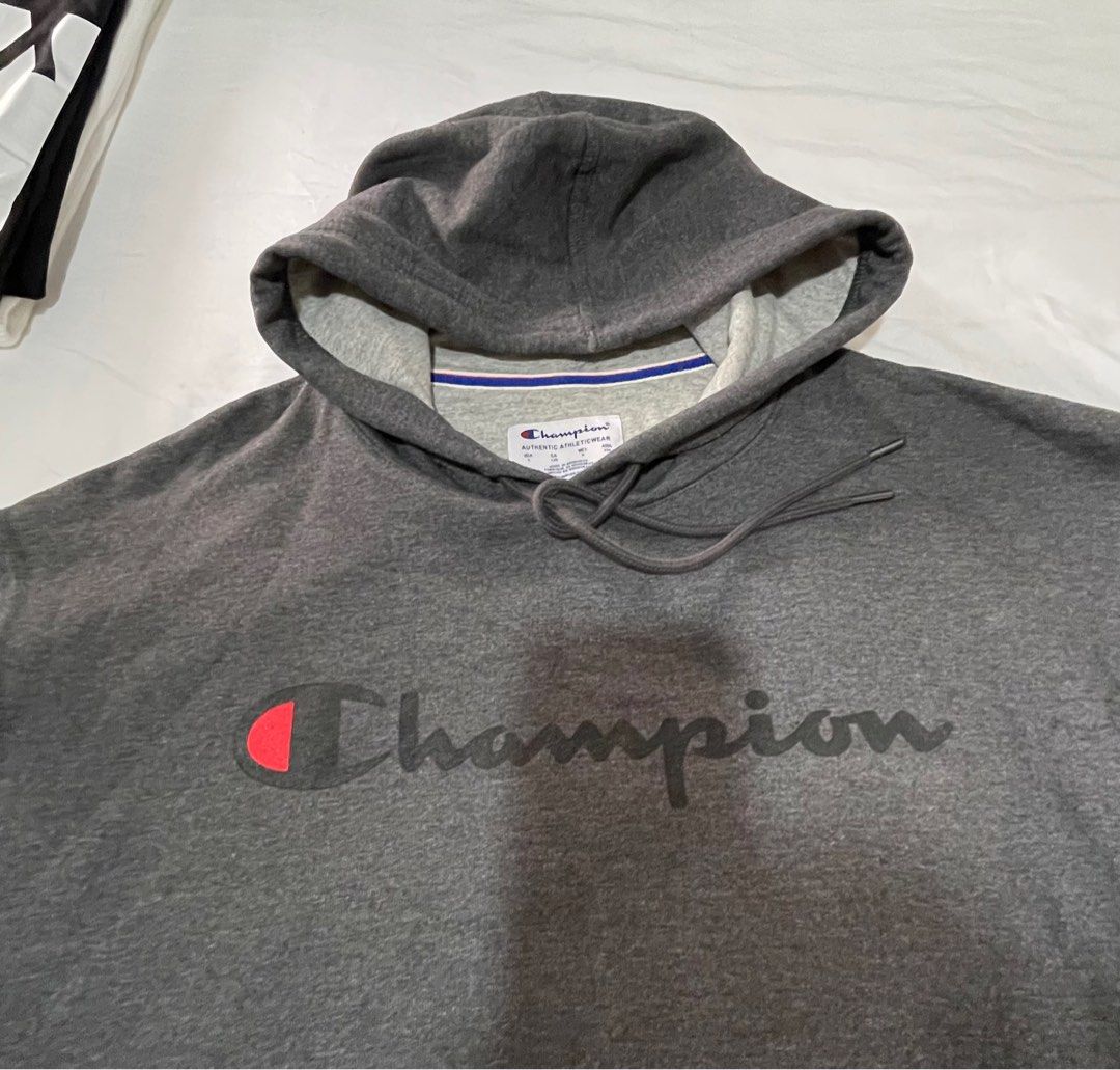 Champion Men's Pullover Hoodie Script Logo (Category: Hoodies) located in Cavite. Submitted by natdnss (Listing ID 1374561991, Image 2). Description: Champion Powerblend Men’s Pullover Hoodies Script Logo Grey Price is negotiable .
