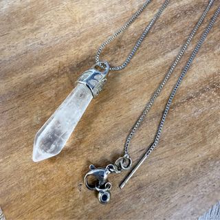 CTA007_Clear Quartz Pendulum Necklace63015654892034110