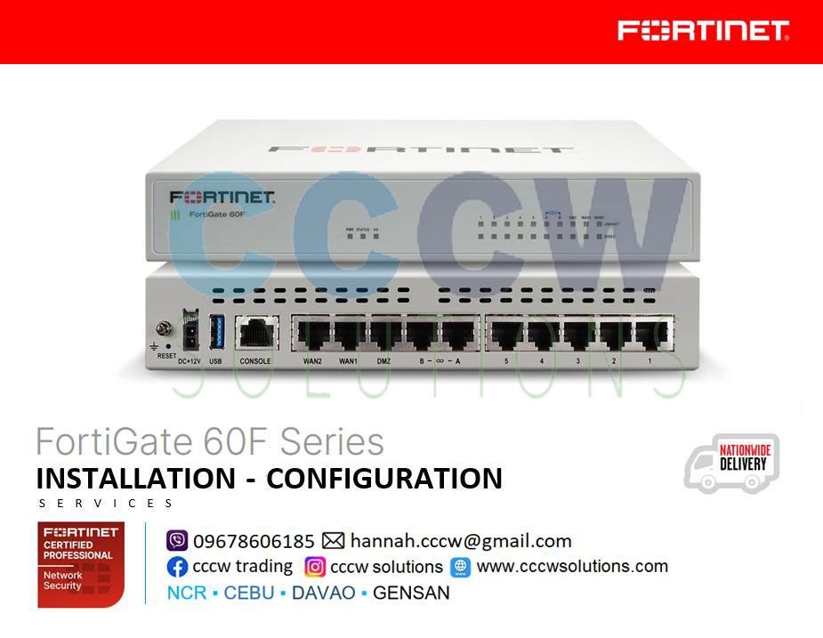 FortiGate 60F Base Appliance: FortiGate-60F Firewall - 10 Gigabit ...