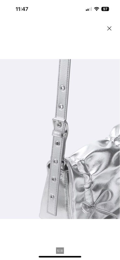 GU Ribbon Crossbody Bag Silver (Category: Cross-body Bags) located in Manila. Submitted by alyk. (Listing ID 1374542610, Image 2). Description: New GU bag removed tag.