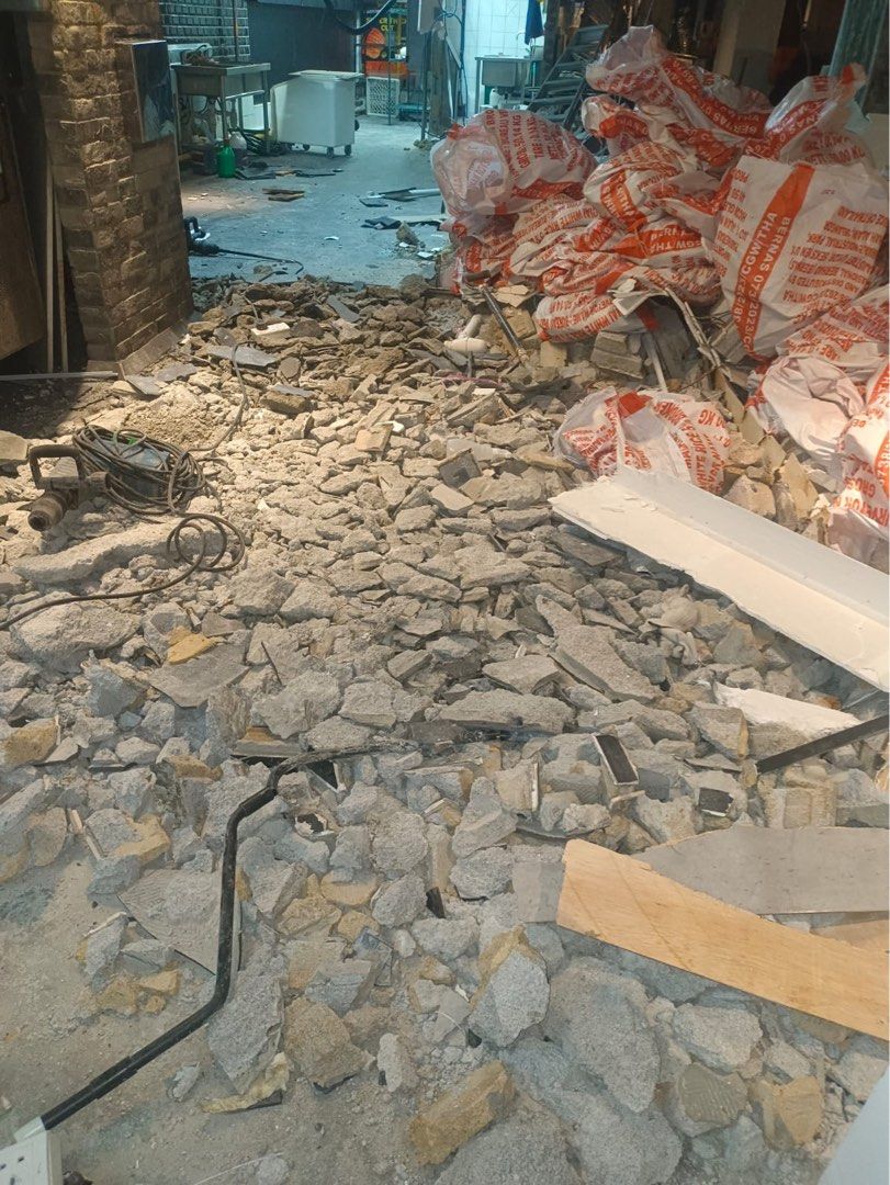 Hacking Demolition / Hacking / Renovation / Tiling / Reinstate works / Reinstatement service / Office Hacking / Residential and Commercial Hacking / Cement Works/ Wall Plastering62853070563970111