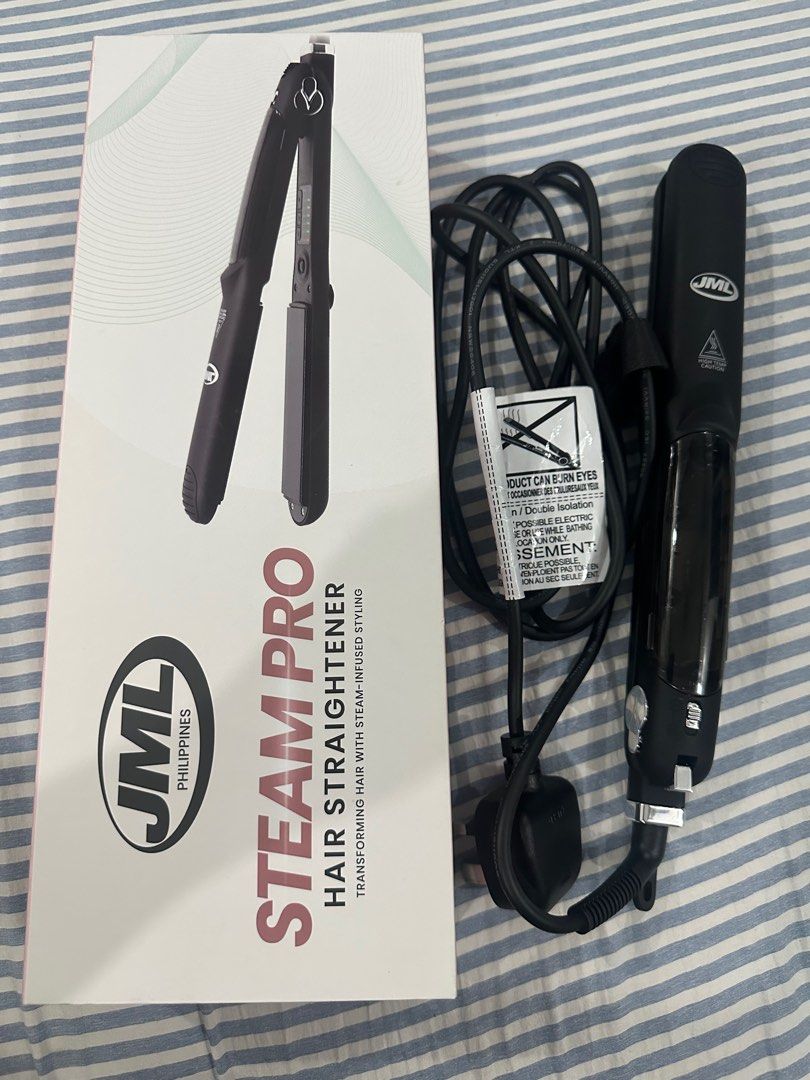 JML Hair Straightener (Steam Pro) (Category: Hair) located in Caloocan City. Submitted by vinzane (Listing ID 1374539741, Image 1). Description: Good as new. Bihira lang nagamit dahil hindi nakakalabas palagi dahil may baby. .