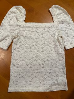 Lace Top 白色喱士上韓國64245833794945110