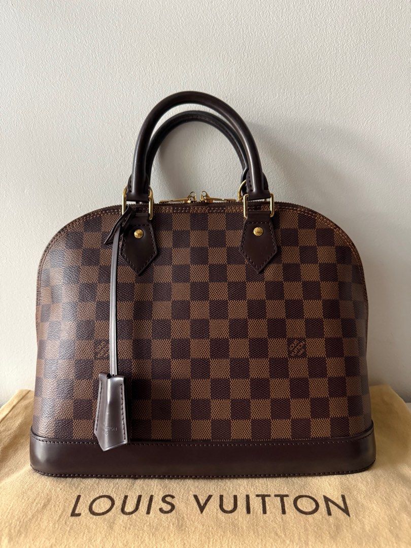 Louis Vuitton Alma PM (Category: Luxury Bags & Wallets) located in Cebu City. Submitted by simplyjoyce (Listing ID 1374625017, Image 1). Description: Preloved LV Alma PM in Damier Ebene Canvas at 78,000php complete inclusions. Excellent condition. Cash / Lay-away. #sjccebulv #lvalma #lvalmapm.