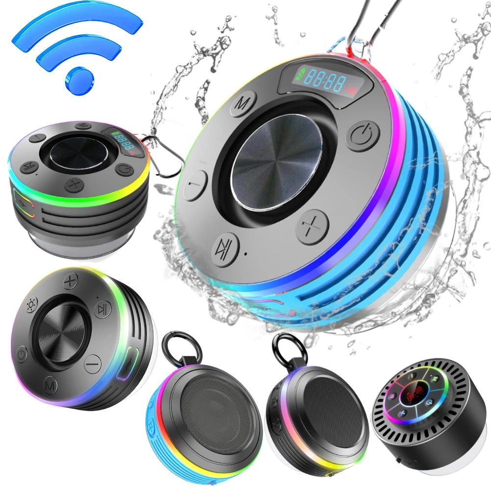 Mini Bluetooth Speaker Shower Speaker Subwoofer FM Radio Wireless Small ...