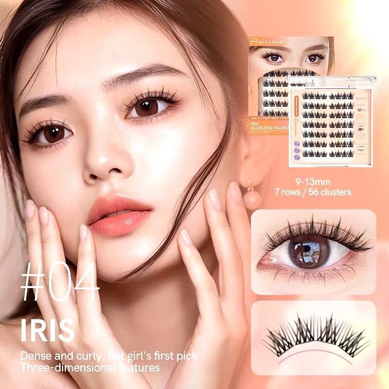 MLEN Diary Glueless/Glue-free False Eyelashes Korean (Category: Makeup) located in Cabuyao City. Submitted by declutteraj (Listing ID 1374549074, Image 1). Description: Mlen Diary Iris with additional false eyelashes rfs: bought the wrong type huhu.