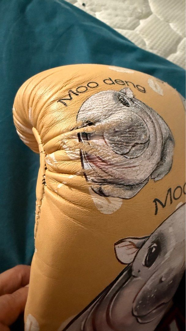 Moo Deng Raja Boxing Gloves 10oz, Sports Equipment, Other Sports