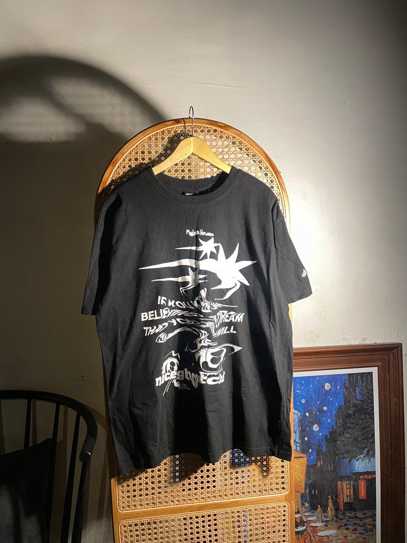 Nice Ghost Club Tornado Logo Tee, Fesyen Pria, Pakaian