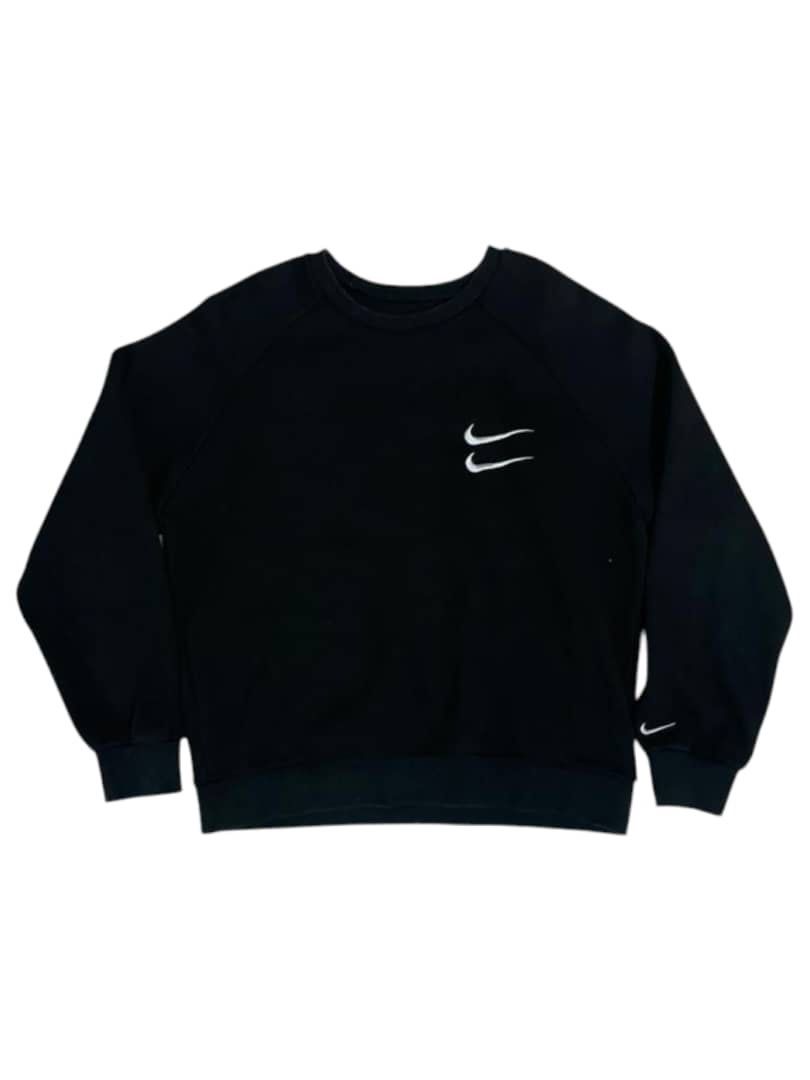 double nike logo sweatshirt