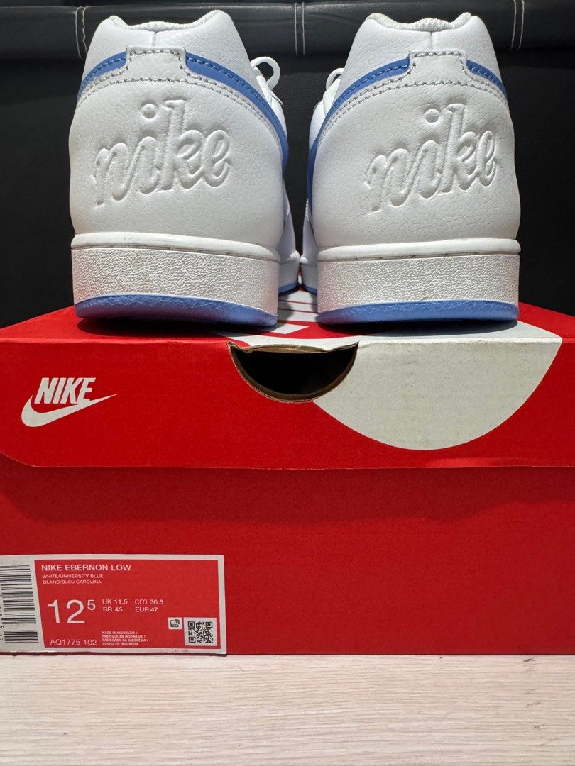 Nike Ebernon Low (Category: Sneakers) located in Polangui. Submitted by sneaknkicks23 (Listing ID 1374648987, Image 3). Description: Nike Ebernon Low White/University Blue Brand New with Box Size 12.5 SRP: 3,199 SELLING PRICE: 1,799 .