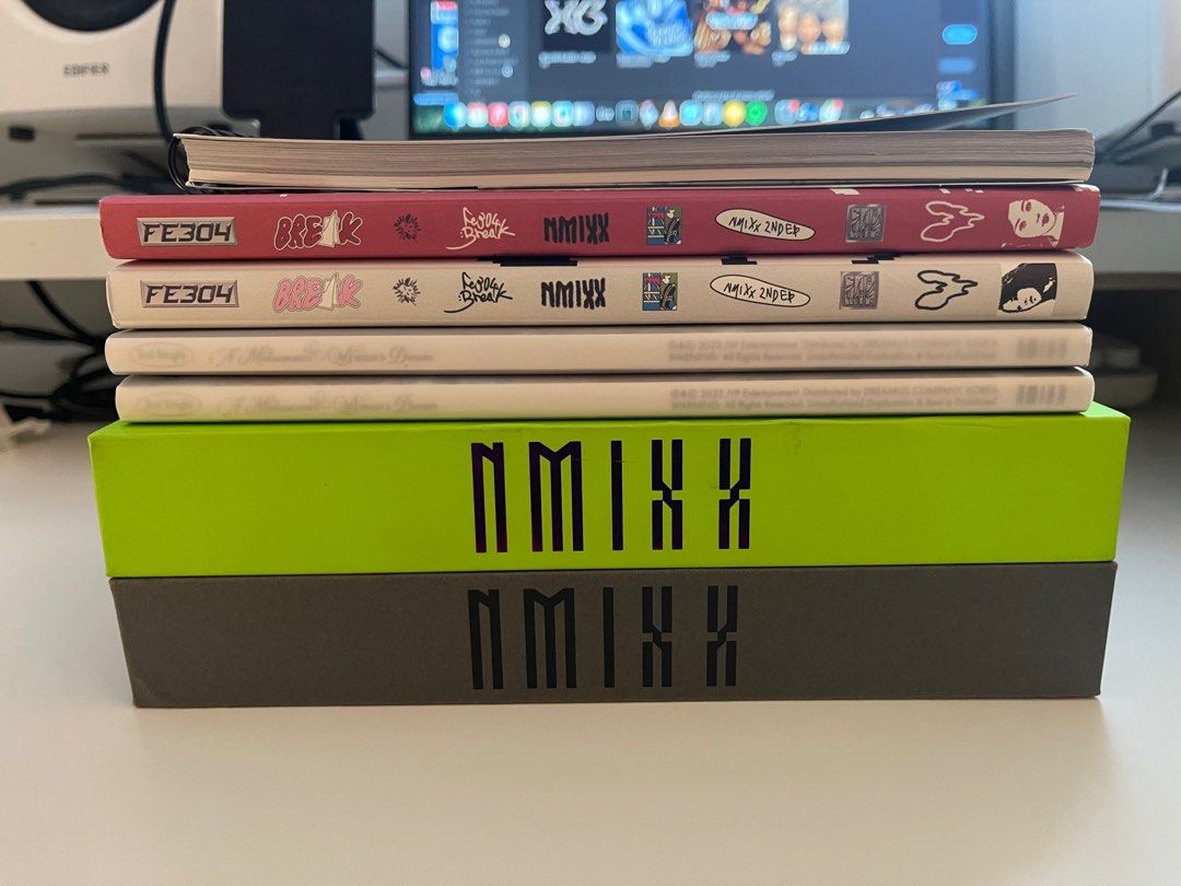 NMIXX ALBUM SET take all (Category: CDs & DVDs) located in Mandaluyong City. Submitted by bigjsdeclutter (Listing ID 1374691568, Image 1). Description: photobooks, outerboxes and cds only no photocards mop; gcash mod: grab or lalamove for sdd within metro manila but we also ship via j&t what you see is what you get! :).