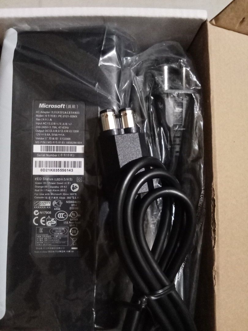 ORIG XBOX 36O SLIM POWER SUPPLY (Category: Xbox) located in Quezon City. Submitted by hajjasittienor (Listing ID 1374614939, Image 1). Description: BRAND NEW ORIG XBOX 36O SLIM AC POWER SUPPLY 240 VOLT ....PWEDE COD ....PWEDE PICK UP ....PWEDE GCASH PAYMENT AVIDA TOWER NEW MANILA COL BONNY SERRANO AVENUE QUEZON CITY.