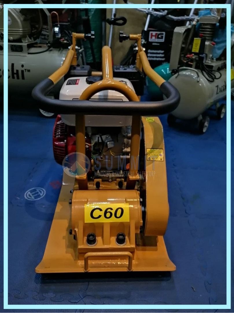 Plate Compactor 5.5HP - Gasoline Engine [Best & Strong C60-BS550] (Category: Home Improvement Tools & Accessories) located in Dasmarinas. Submitted by summit_windows (Listing ID 1374555130, Image 3). Description: Specifications: ⚙️ Power: 5.5hp ⚙️ Plate Size (L x W): 20 x 14” ⚙️ Weight: 65kg ⚙️ Centrifugal Force: 12KN ⚙️ Vibrating Frequency: 4900vpm ⚙️ Max. Travel Speed: 20m/min ⚙️ Engine Type: Gasoline Get your TOOLS from Powertool Portal of Sou