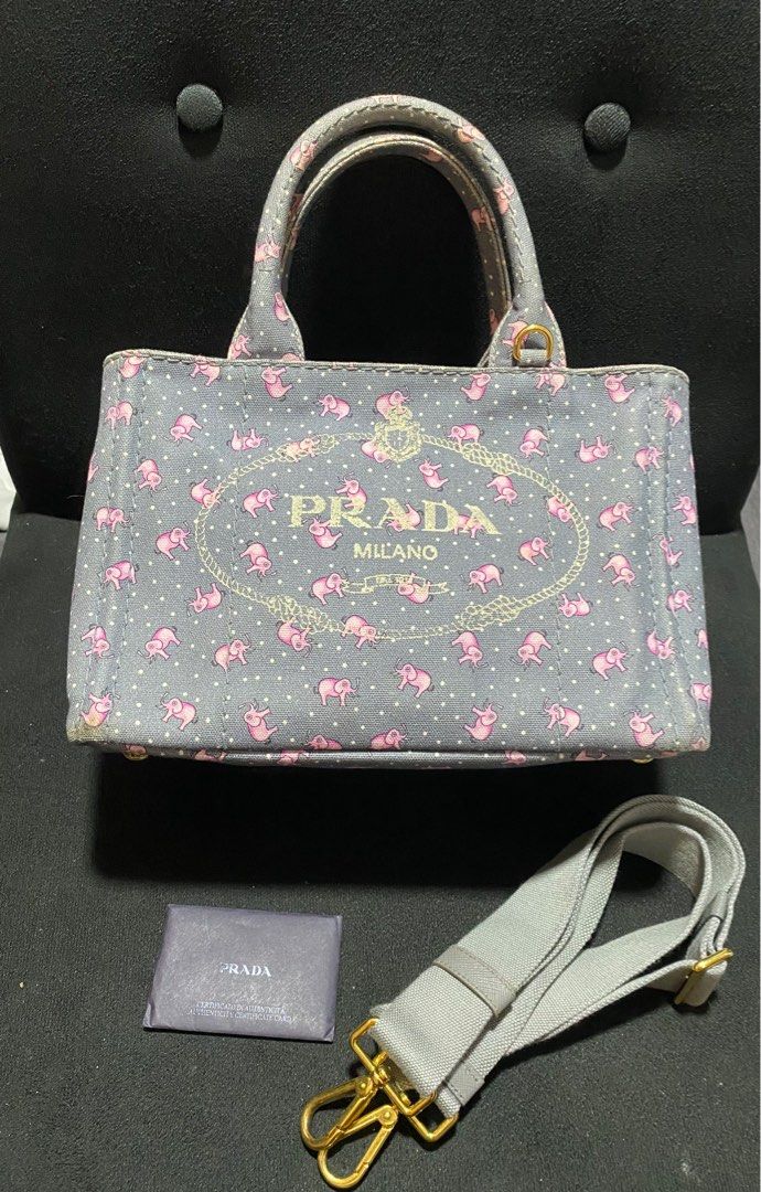 prada small canapa bag (Category: Luxury Bags & Wallets) located in Baguio. Submitted by fullroom.dgs (Listing ID 1374642371, Image 1). Description: prada small canapa bag very good condition authentic please check photos .