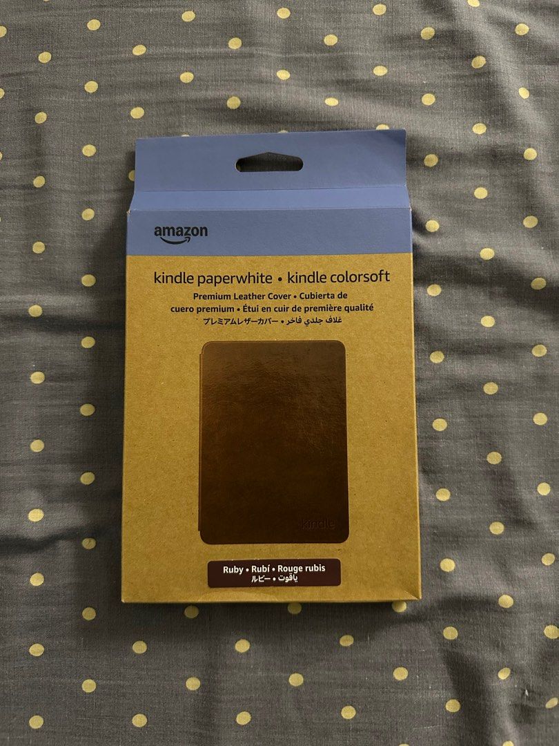Premium Leather Cover for Kindle PPW6 or Colorsoft in Ruby ♥️ (Category: Cases & Sleeves) located in Cagayan de Oro. Submitted by dumpleeex (Listing ID 1374652201, Image 1). Description: Brand new Kindle leather case in Ruby! - Only unboxed this to check and then completely forgot 🤣😭 - I got this for 3.8k but of course, since na open ko na, I’m selling it slightly lower just for the broken seal hahaha - The color is pretty in actual 🥹 Like a v