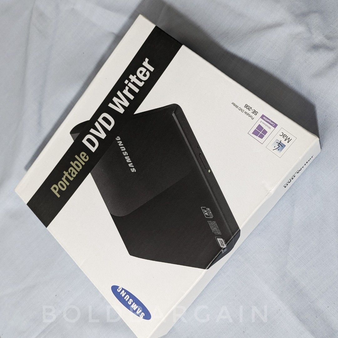 SAMSUNG SE-208 External USB DVD RW CD-R Writer AV connect feature (Category: Computer Parts) located in Singapore. Submitted by boldbargain (Listing ID 1374608347, Image 1). Description: $8 for Lobang Club members Brand New Tested, in excellent working order USB powered, doesnt require additional power source Discounted Price Collection is at Yew Tee 681686 or you may opt for postage / meetup if reserved Manufacturer's Description \ USB-powered f