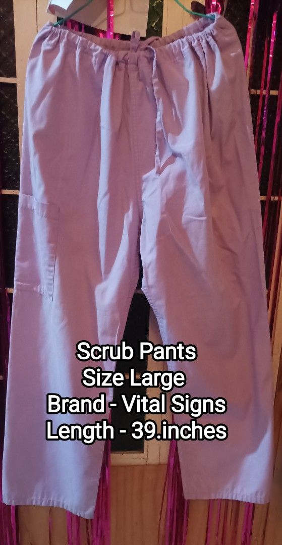 Scrub Pants (Category: Medical Supplies & Tools) located in Lucena. Submitted by miles.miles1 (Listing ID 1374665342, Image 1). Description: pants only large length - 39 inches brand -vital signs.