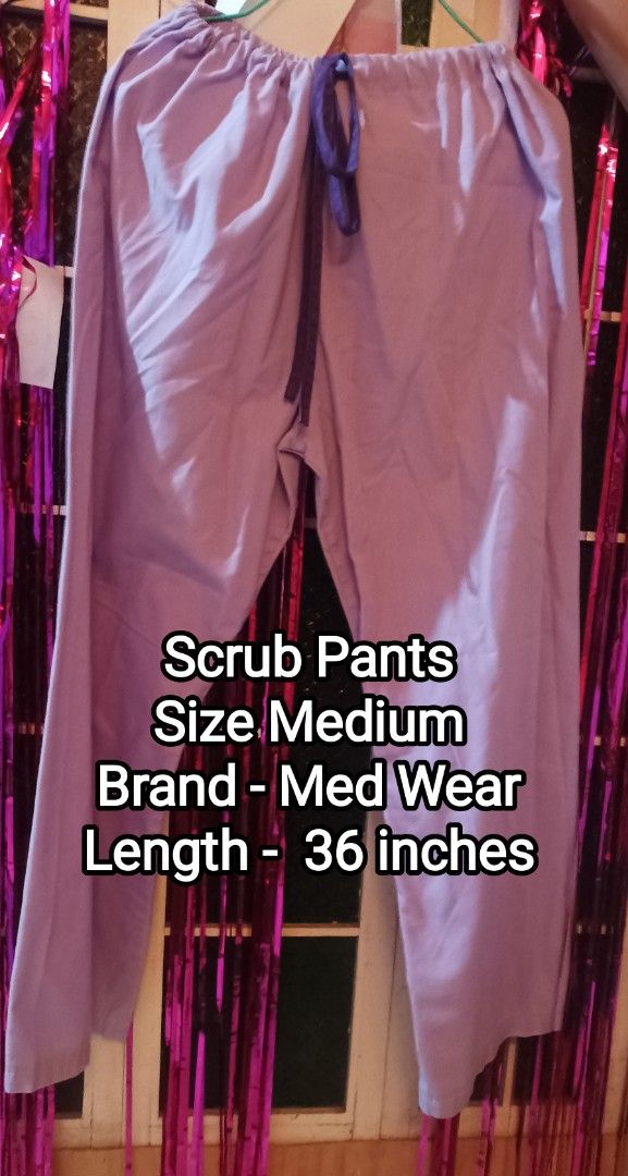 Scrub Pants (Category: Medical Supplies & Tools) located in Lucena. Submitted by miles.miles1 (Listing ID 1374665661, Image 1). Description: brand - med wear size medium length 36 inches.